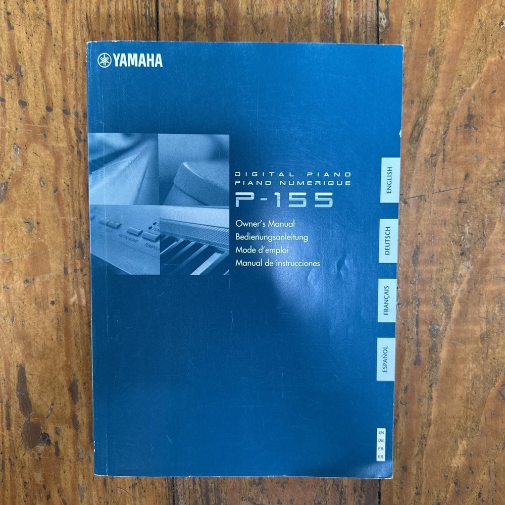 Yamaha P-155 Digital Piano Owner's Manual Guide Book